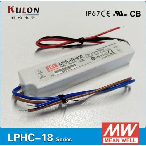 Original MEAN WELL Switch Power Supply LPHC-18 Single Output 18W 350mA 700mA led driver 220VAC input constant current driver