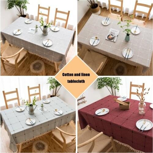 Table Cloth Rectangle and squareOil-Proof Spill-Proof waterproof waterproof Tablecloth Decorative Fabric Table Cover With tassel