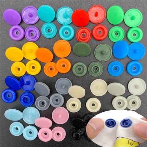 T5 Color Round Button 12MM Plastic Snap Button For Clothes Snap Fasteners Press Studs For Baby Clothing DIY Crafts Bags Buckle
