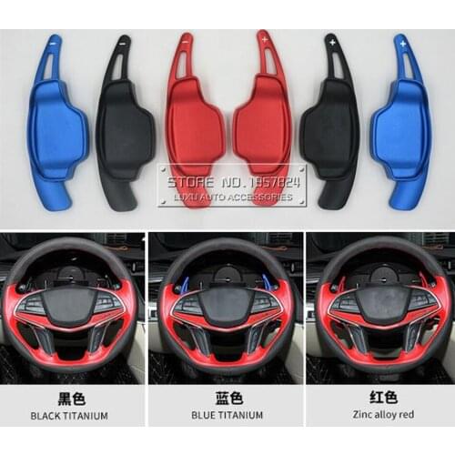 TTCR-II Aluminium steering wheel DSG paddle shifters for Cadillac XT5 2016 2017 Paddle Gearbox Car Accessories Stickers Cover