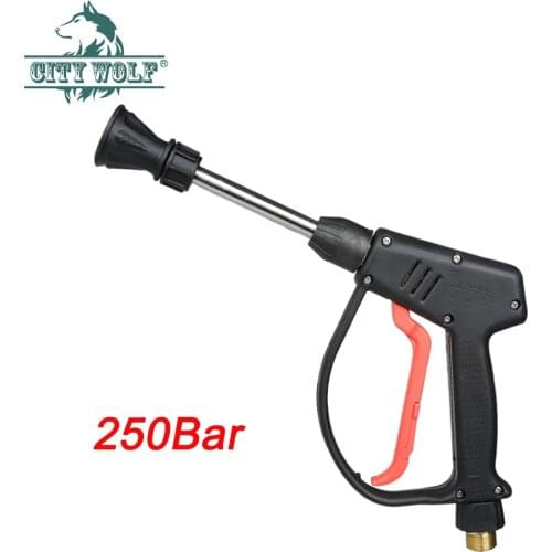 250Bar high pressure washer water gun total brass car wash shop foam gun industrial car cleaning foam sprayer city wolf