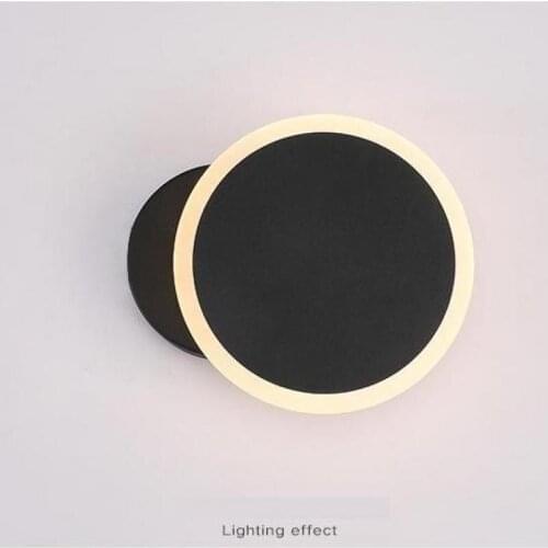 Rotary Led Wall Lamp Acrylic Bedroom Bedside Nordic Simple Study Hotel Aisle Led Wall Light Living Room Decoration Lighting