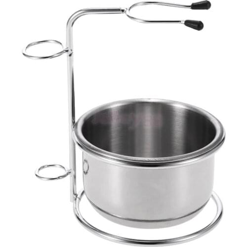 High Quality Barber Metal Men Shaving Brush Holder Stand With Soap Cream Shave Mug Cup Bowl Set for Professional Salon Home