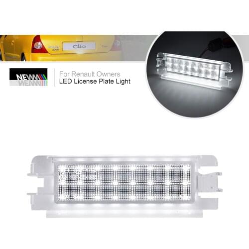1PC Error Free LED Tail License Number Plate Lights Lamps For Renault CLIO II LIFT 01-05 For Dacia Logan Sandero