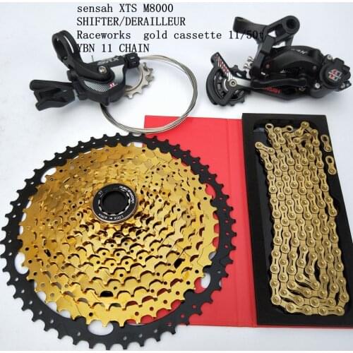 11 Speed MTB Groupset 50T Gold Cassette Shifter Rear Derailleur Gear Chain Mountain Bike 1*11S Group set For SRAM Shimano M8000