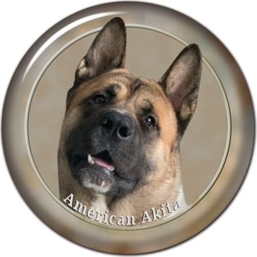 41603# Various Sizes PVC Decal American Akita Dog V3 Car Sticker Waterproof For Bumper Rear Window Laptop Refrigerator Toilet
