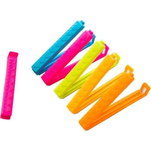 New 5Pcs Portable Kitchen Storage Food Snack Seal Sealing Bag Clips Sealer Clamp Plastic Tool 11*1.4*1.3CM
