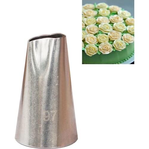 #97 rose piping nozzle Metal Seamless cupcake decorating Tips cupcake kits patisserie Fondant Tool KH086