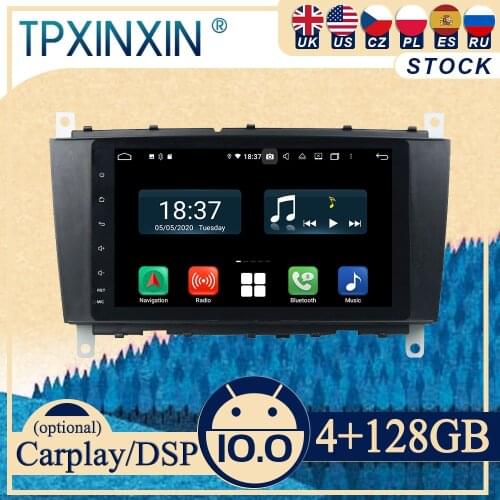 PX6 For Mercedes Benz C Class 2004-2011 Android 10 Carplay Radio Player Car GPS Navigation Head Unit Car Stereo WIFI DSP BT
