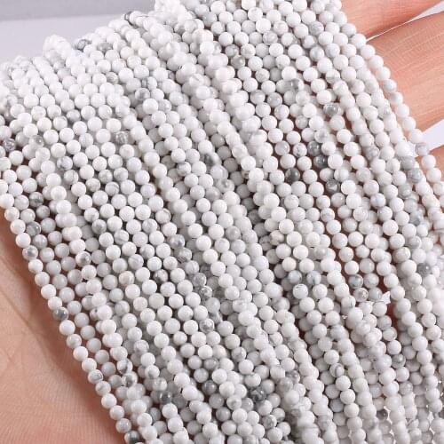 Natural Stone Beads White Turquoises Beads Loose Beaded for Jewelry Making Beadwork DIY Necklace bracelet accessories Wholesale