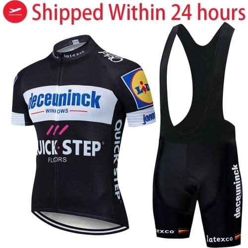 Black DECEUNINCK Cycling Team Clothing Bike Jersey Bike Shorts Ropa Ciclismo Quick Dry Mens Summer BICYCLING Maillot Culotte Set