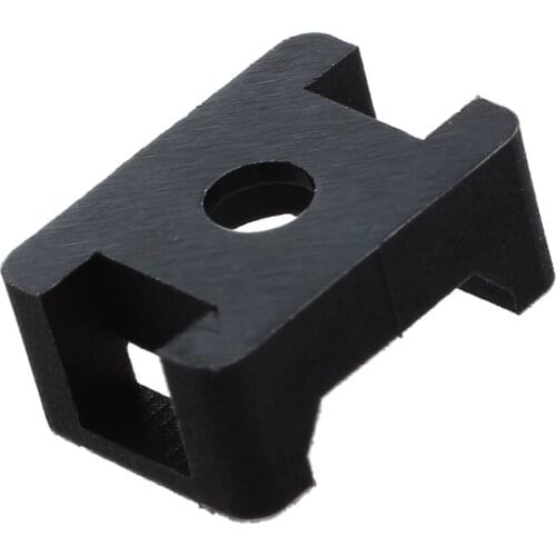 Black 4.5mm Width Cable Tie Base Saddle Type Mount Wire Holder 100Pcs