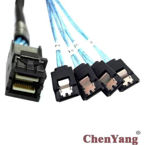 CYDZ 4 SATA 7pin Host Hard Disk Data Server Raid to Mini SAS SFF-8643 Target Cable