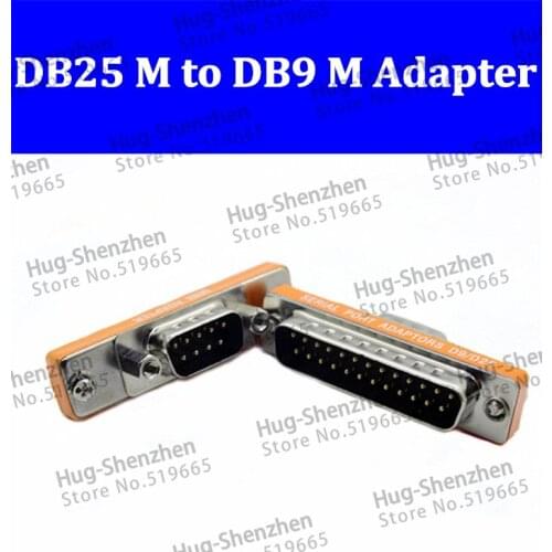 DB9 DB25 Male to Male Adapter D9/D25 Serial Port Adaptor 9Pin/25Pin Male Connector 9P/25P Convert protect joint -10pcs