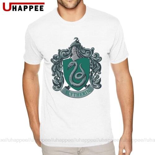 Design Hogwarts Slytherin Magic School T-Shirt Men Graphic Custom Short Sleeves Ultra Cotton Crew Neck T Shirt