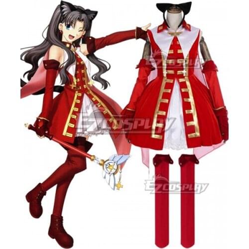 Fate Grand Order Rin Tohsaka Kaleido Ruby Girls Red Dress Halloween Carnival Party Dress Christmas Gift Cosplay Costume E001