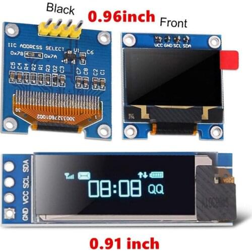 I2C IIC 0.96 inch OLED module White Blue Color 128X64 OLED LCD LED Display Module For Arduino 0.91 I2C IIC Serial with Case