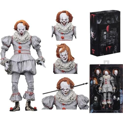 NECA Stephen Kings IT 2017 Pennywise Figure Action PVC Horror Movie Dolls Collectible Model Toy