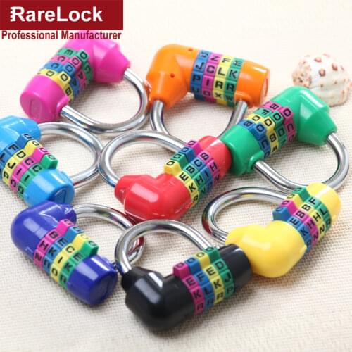 Little Penguin Wire Combination Padlock 3 Code Password Lock for Gym Locker Bag Jewerly Box DIY Hardware Rarelock MMS35 bb