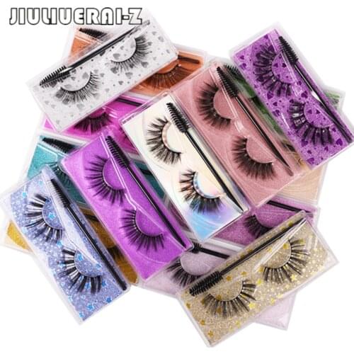 Cosmetics Makeup 4 Pairs Patches For Extension 5D Mink Lashes with Tray Transparent Eyelashes Box Package Brushes Tweezers Set