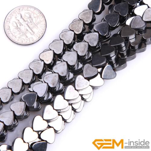 Magnetic Black Hematite Heart Love Beads For Jewelry Making Strand 15 inch DIY Jewelry Accessorries Bead For Women Men Gifts