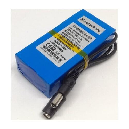 MasterFire 20set/lot DC 12480 12V 4800MAH Super Large Capacity Rechargeable Backup Li-ion Durable Use Battery For CCTV Camera
