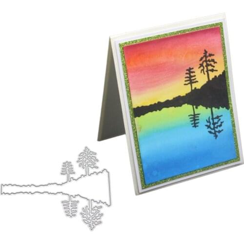2019 New Arrival Reflection tree Metal Cutting Dies Stencils for DIY Scrapbooking/photo Album stamps Decorative Embossing making