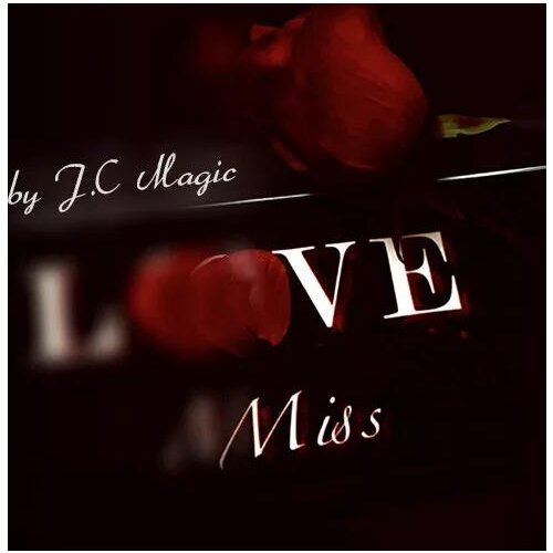 Miss by J.C Magic - Magic Tricks Greeting Card to Rose Appearing Romantic Magie Close Up Illusion Gimmick Mentalism Props