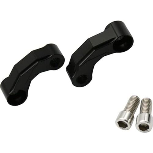 Motorcycle Mirror Riser Extension Bracket Adapter For Bmw R1200Gs Lc/Adv 13-18 R Ninet/R1200R Premium Cnc Aluminum Alloy Black