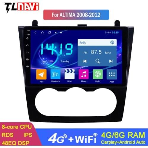 IPS 4G+64G Android 9.0 For Nissan Teana Altima 2008-2012 Car Radio Multimedia Video Player Navigation GPS RDS