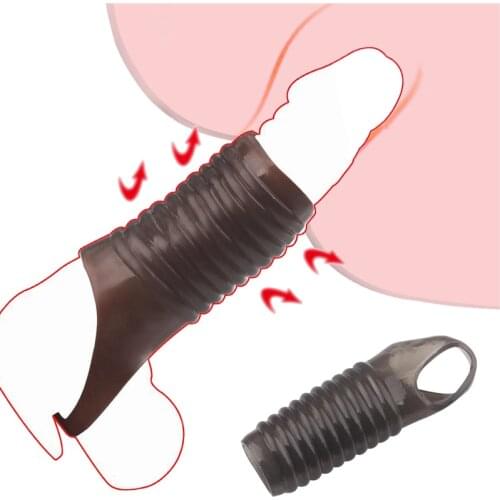 Soft Penis Sleeve Extender Reusable Condoms Adult Sex Toys for Men Penis Enlargement Penis Cock Sleeve Penis Enlarger Sex Toy
