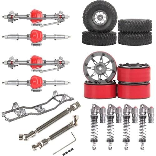CNC Metal DIY Upgrade Accessory Set Fit for SCX10 4X4 1/10 Off-Road RC Car