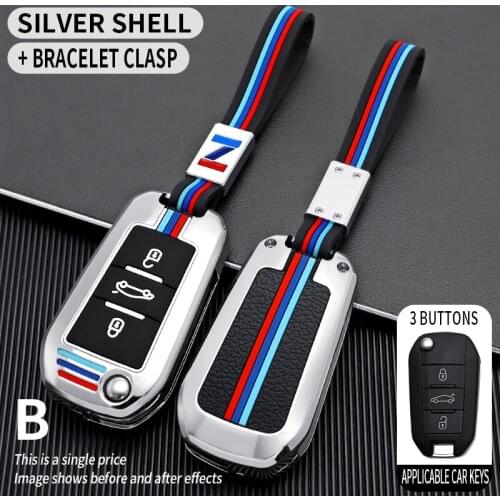 New Zinc Alloy Car Key Case Full Cover Shell For Citroen CACTUS C4L Peugeot 508 301 2008 3008 408 C5 C3 Auto Key Protection