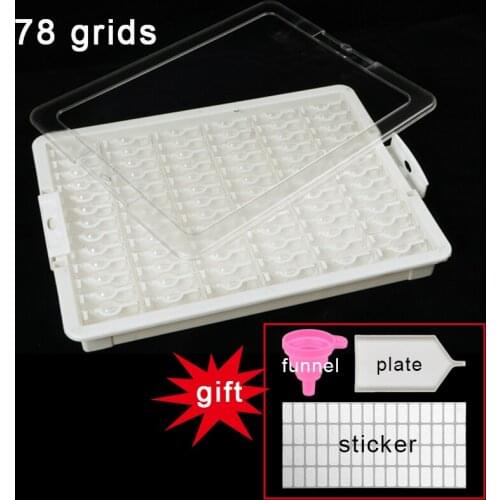 42/50/78 Grids Storage Sticker Boxes Tools Diamond Painting Embroidery Accessories Bead Organizer Jewelry Storage Case Containe