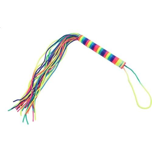Adult products Colored whip sex game Leather Training whips Total length 47 cm Handle length 16 cm Total length 60 cm