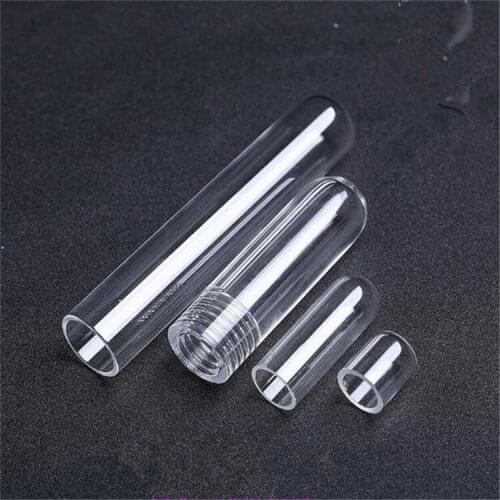 Flat bottom clear quartz test tube OD20*length100mm
