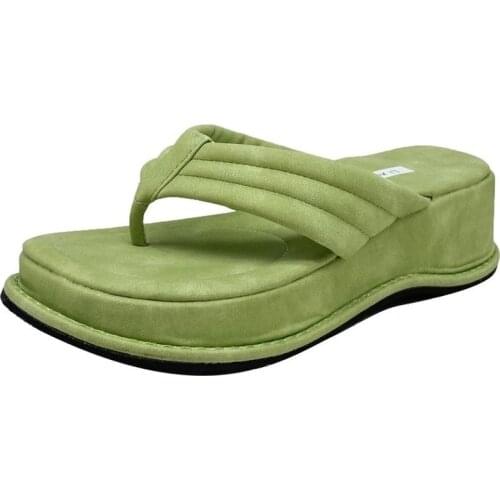 Thick Bottom Flip Flops Women Color Mixed Color Famous Designer Clip Toe Slippers Ladies Platform Sandal Slides Beach Shoes 2021