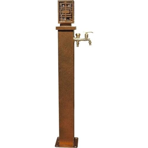 Outdoor waterproof socket column faucet Rainproof courtyard garden multifunctional antifreeze faucet with lighting lamp