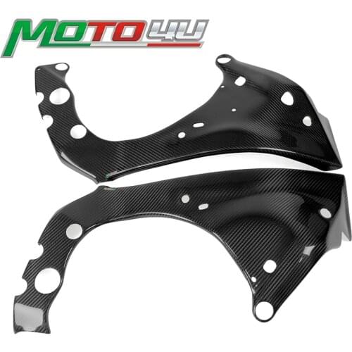 Real Carbon Fiber Motorcycle Frame Covers Panels Protectors Guards 3K Twill Weave Gloss For YAMAHA R1 2015 2016 2017 2018