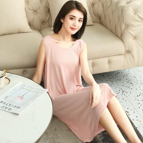 Womens nightdress can be worn outside, plus size, loose, cute, long nightdress, strap nightdress, womens summer nightdress, th