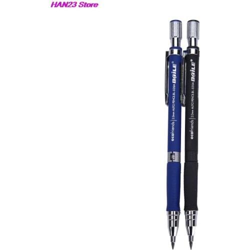 1pc 2mm Black Lead Holder Mechanical Draft Pencil Drawing 2.0mm Lead Holder Mechanical Pencil School Office Stationery