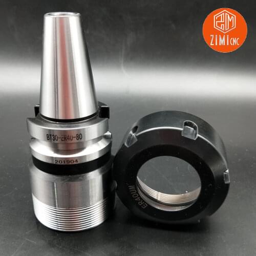 1pcs BT30-ER40-80 40CR alloy steel face milling cutter tool holder BT30 tool holder CNC lathe cutting tool for taper ER40 chuck