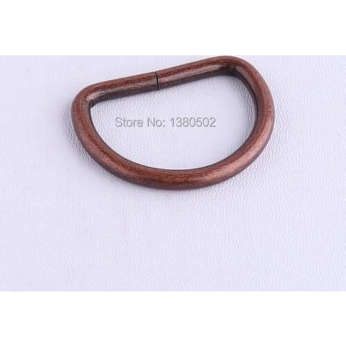 10pcs/lot metal copper color D Ring Dee Ring adjustable buckles for bag webbing strap 40mm
