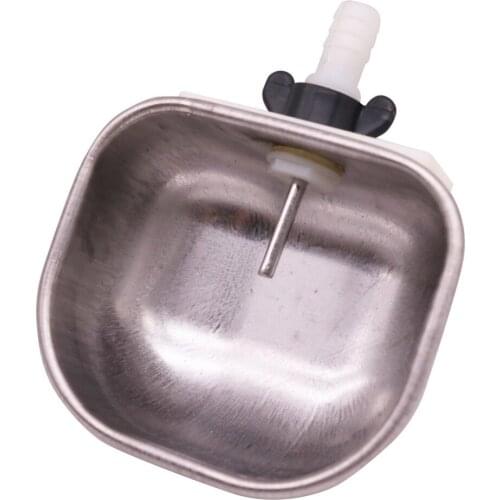 Stainless Steel Rabbit Bowl Nipple Drinker Plastic Tee Large 65*78.5*34mm/Small 60*66*29mm Animal Cage Feeding Supplies 2 Sets
