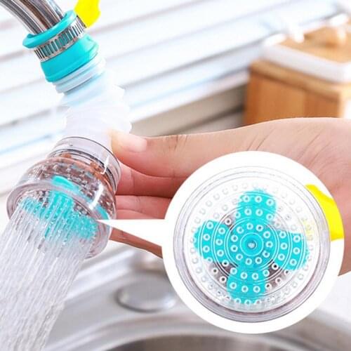 2Pcs 360 Degree Adjustable Water Tap Extension Filter Shower Bathroom Kitchen Faucet Extender Carbon Filtration PVC Accessories