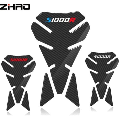3D Carbon Fiber Motorcycle Fuel Tank Pad Cover Protector Decal Stickers For BMW S1000R S1000 R