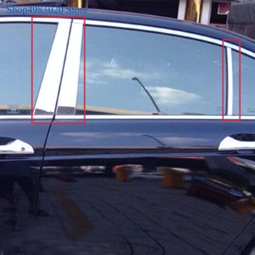 6 pieces Free shipping Stainless steel modified column trim for HONDA 2003 to 2016 accord 7/8/9/9.5