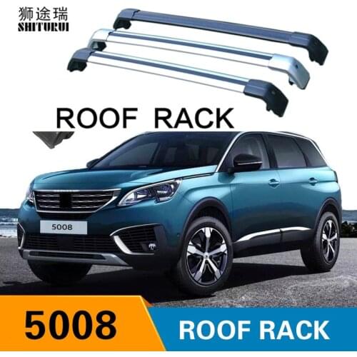 SHITURUI 2Pcs Roof bars For PEUGEOT 5008 2016 2018 2019 2020 Aluminum Alloy Side Bars Cross Rails Roof Rack Luggage Carrier