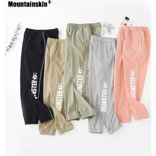 Mountainskin Summer Kids' Hiking Ice Silk Quick Dry Pants Children Climbing Outdoor Sports Camping Trekking Thin Trousers VC029