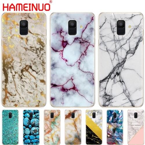 Cover phone case for Samsung Galaxy J4 J6 J8 A9 A7 2018 A6 A8 2018 PLUS j7 duo case funda marble green stone